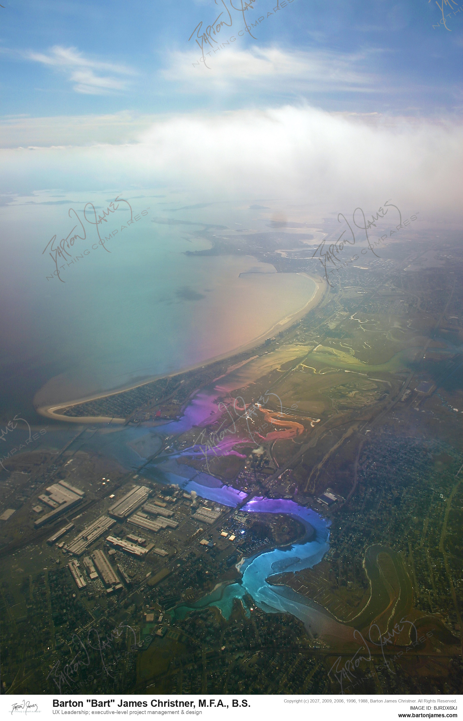 20060222 AERIAL Inlet Reflection Refraction From Air Plane IMG7356 PHOTO