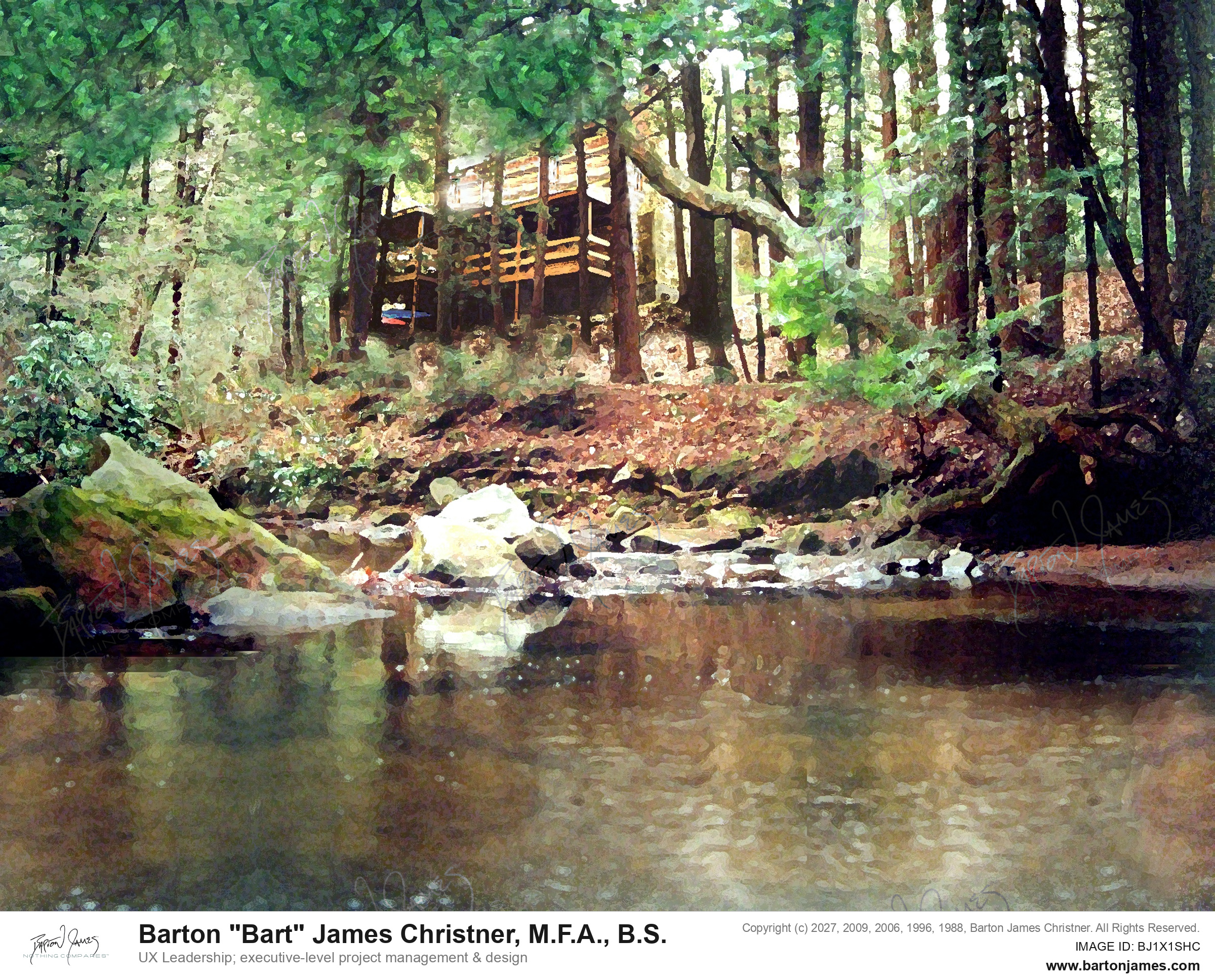 20020420 FINEART Beaver Creek Patton Scott Maureen Cabin PHOTO