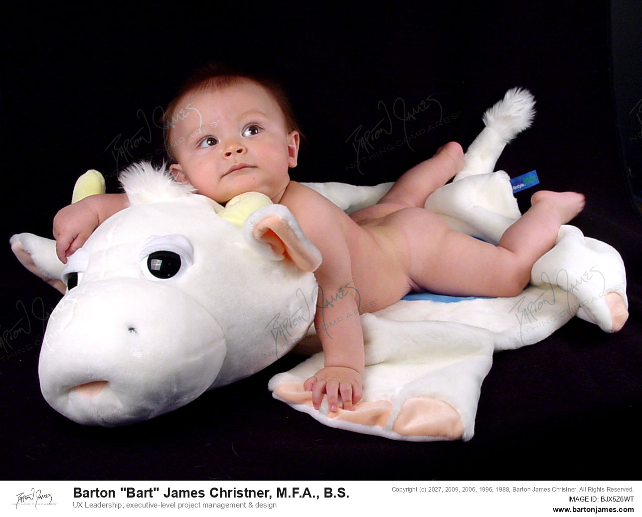 20011207 PORTRAIT Cow Rug Reed Naked PHOTO