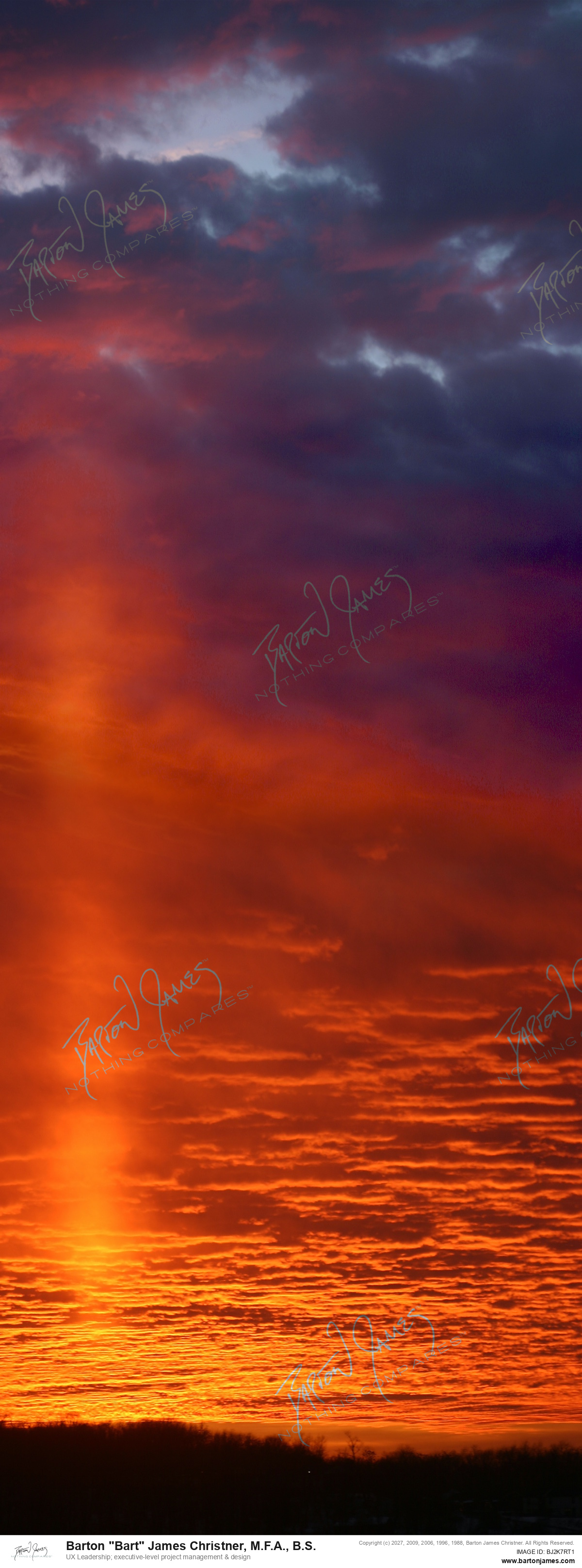 20051221 SCIENTIFIC ARTWashington Amazing Brilliant Rippled Sky Panoramic PHOTO