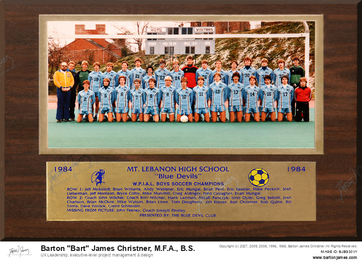 19841101 CHAMPION WPIALSoccer AWARD