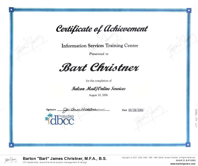 20060928 CERTIFIED Online Services Falcon Mail CERTIFICATE