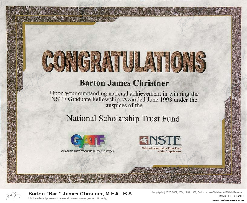 19930601 FELLOWSHIP National Trust SCHOLAR