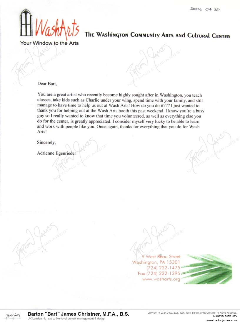 20060428 COMMEND Adrienne Egenrieder LETTER