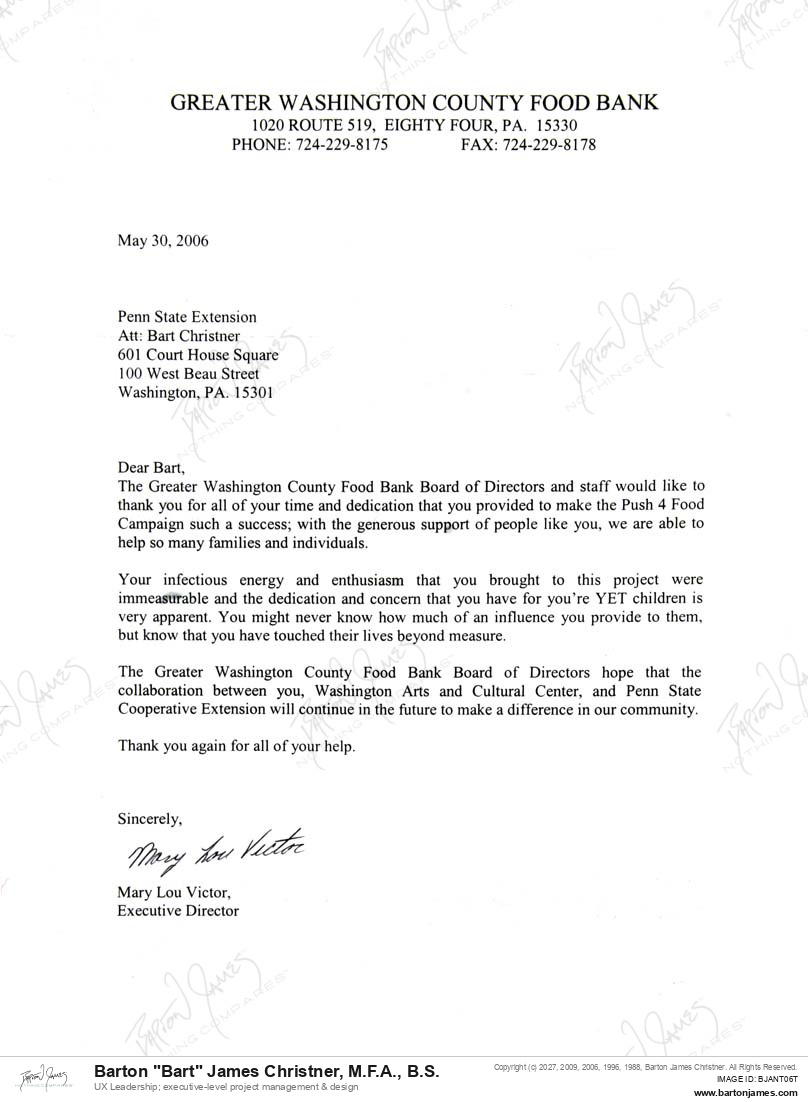 20060530 THANKS Mary Lou Victor LETTER