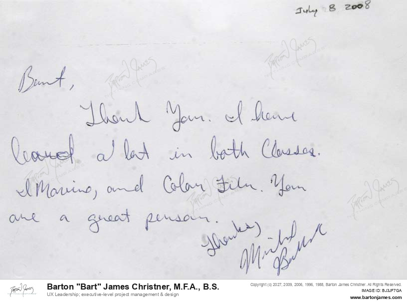20080708 THANKS Michael Bullock CARD