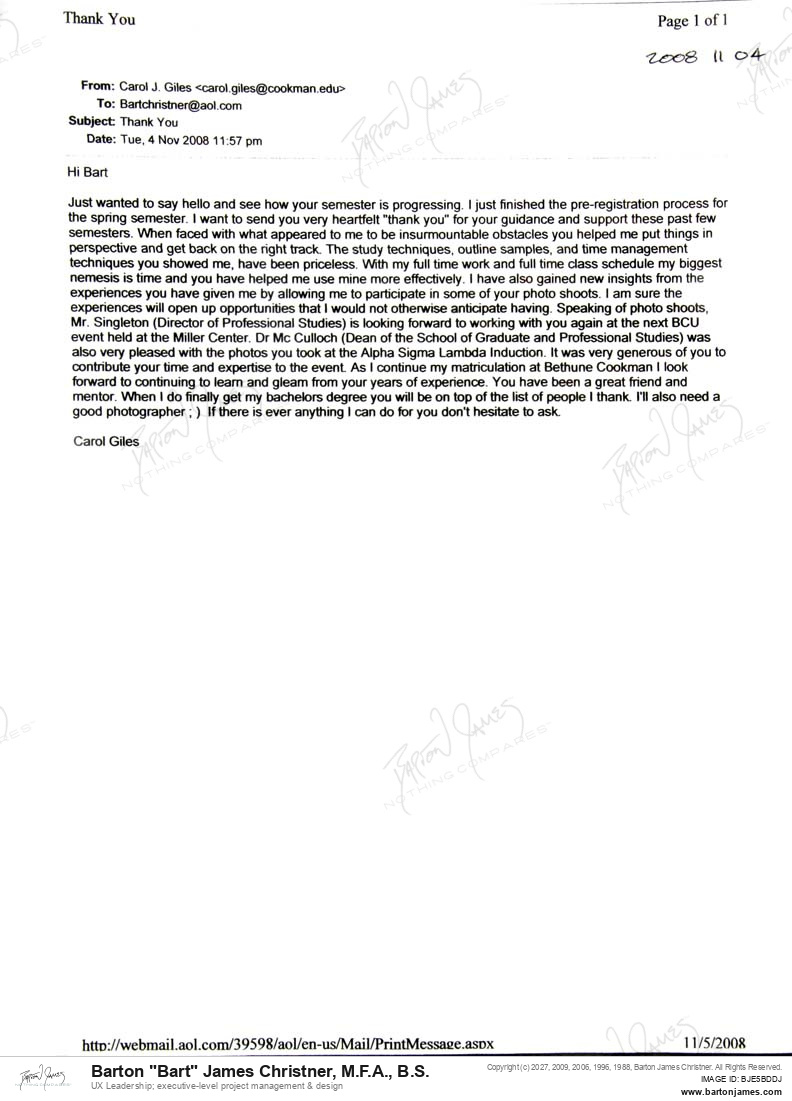 20081104 THANKS Carol Giles LETTER