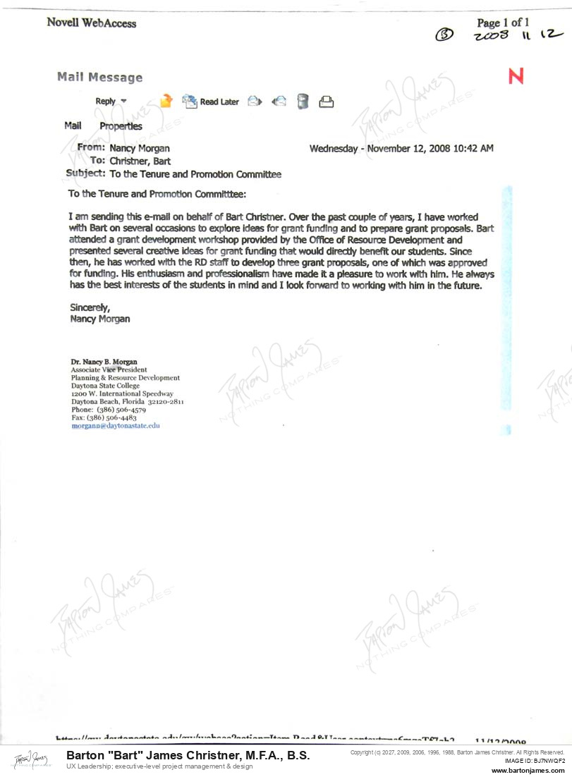20081112 COMMEND Nancy Morgan EMAIL
