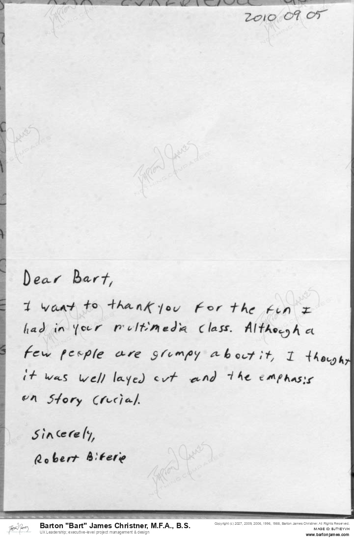 20100905 THANKS Robert Biferie CARD