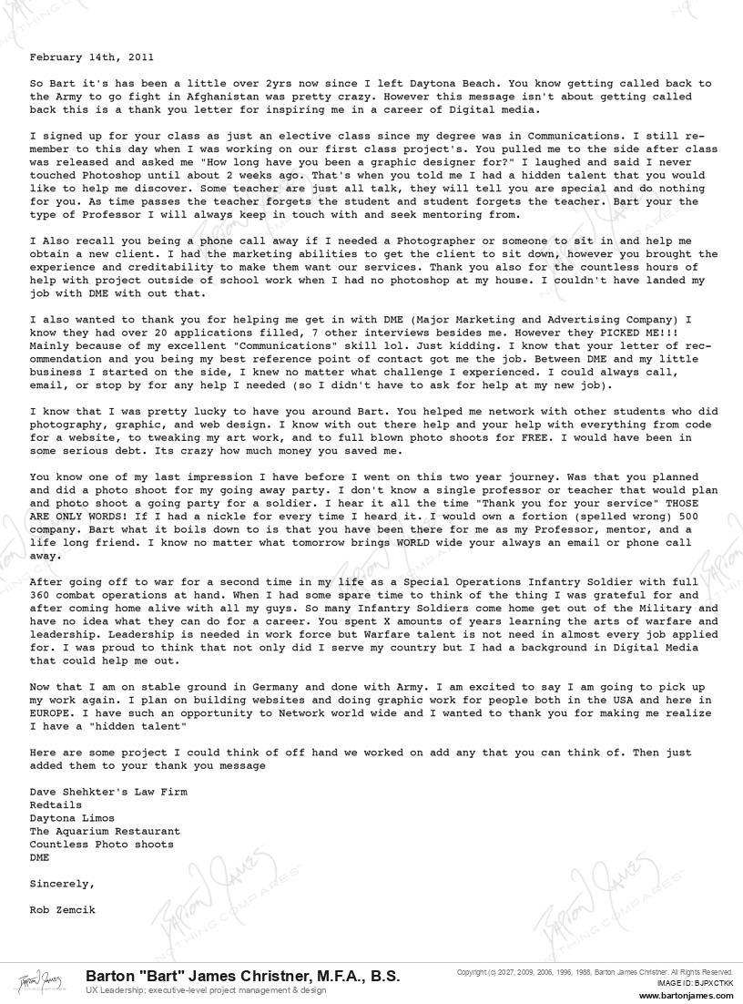 20110214 APPRECIATE Rob Zemcik LETTER