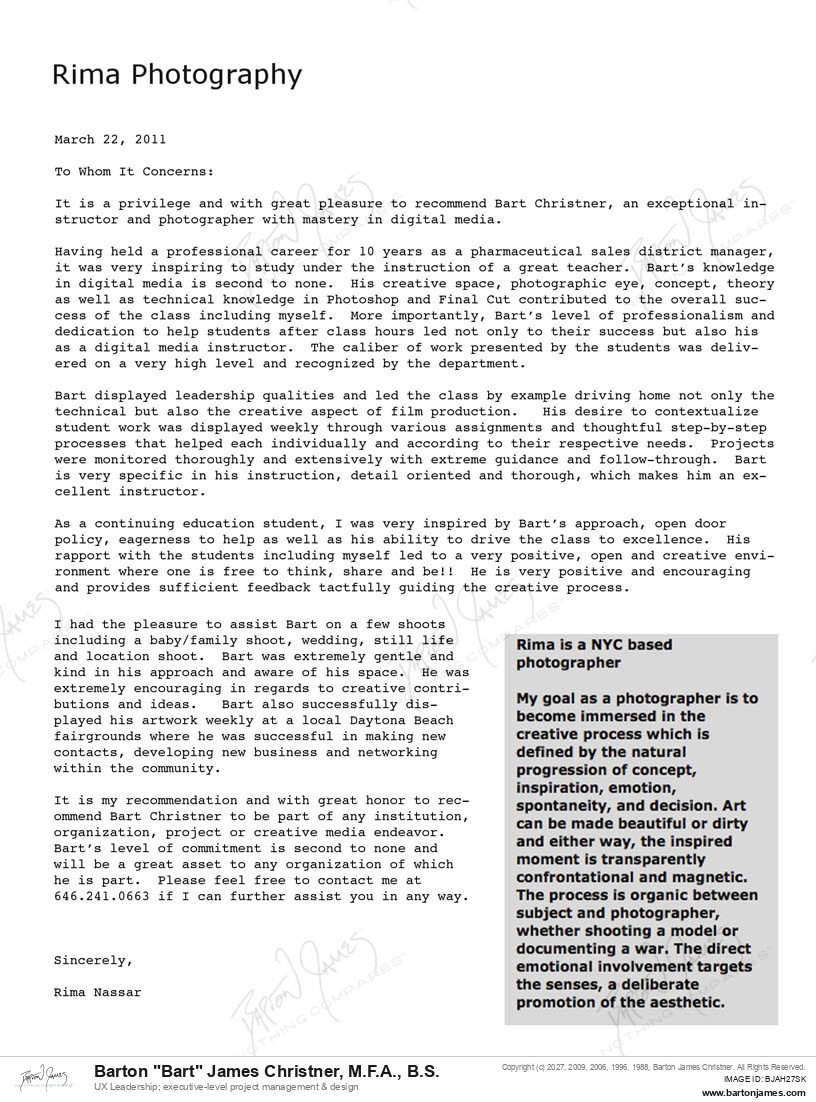 20110322 COMMEND Rima Nassar LETTER