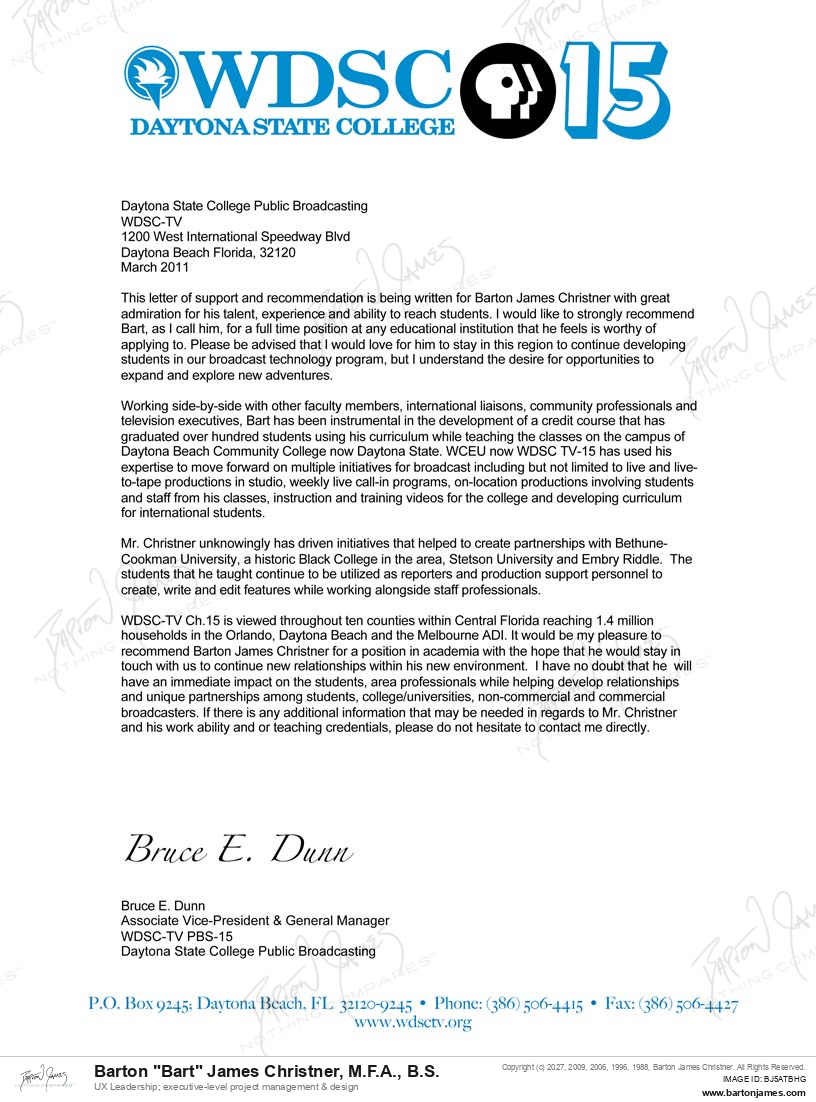 20110324 COMMEND Bruce Dunn LETTER