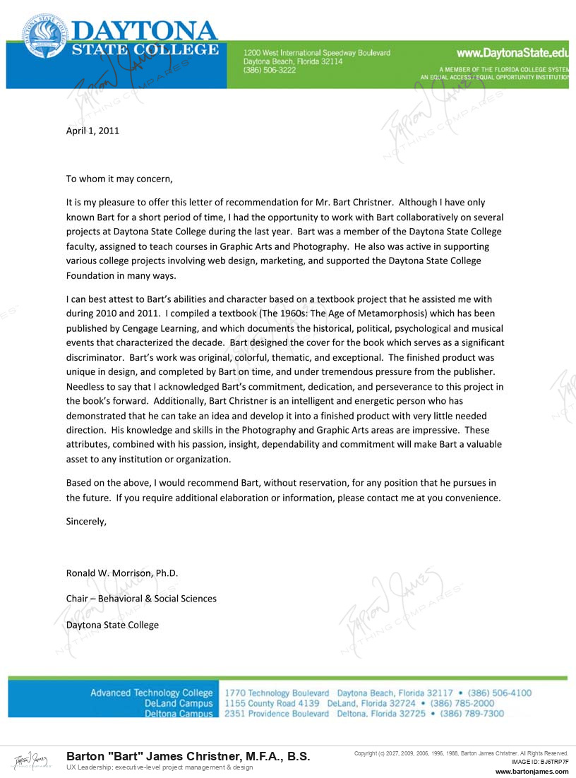 20110401 COMMEND Ron Morrison LETTER