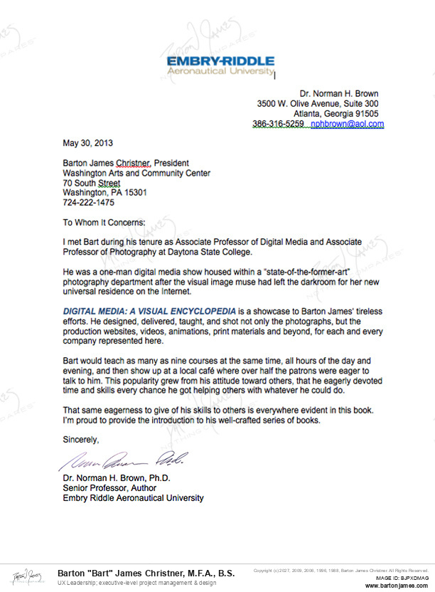 20130530 APPRECIATE Norman Brown LETTER