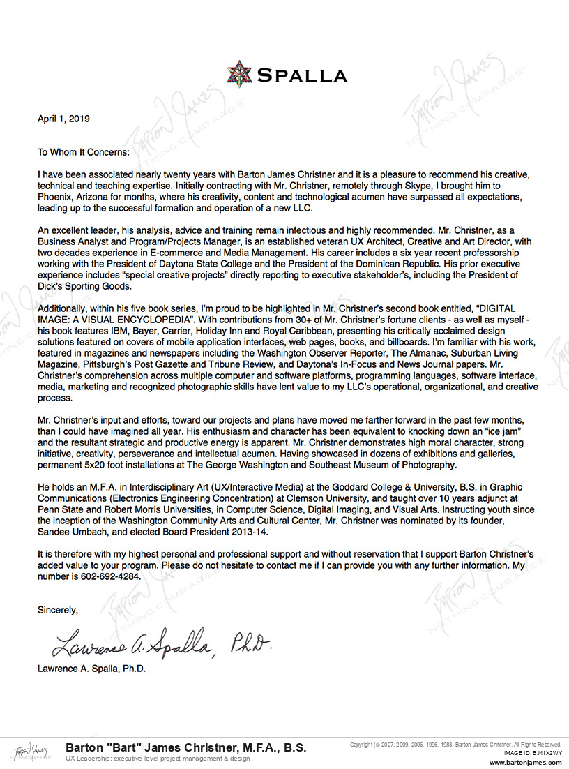 20190402 REFERENCE Larry Spalla LETTER