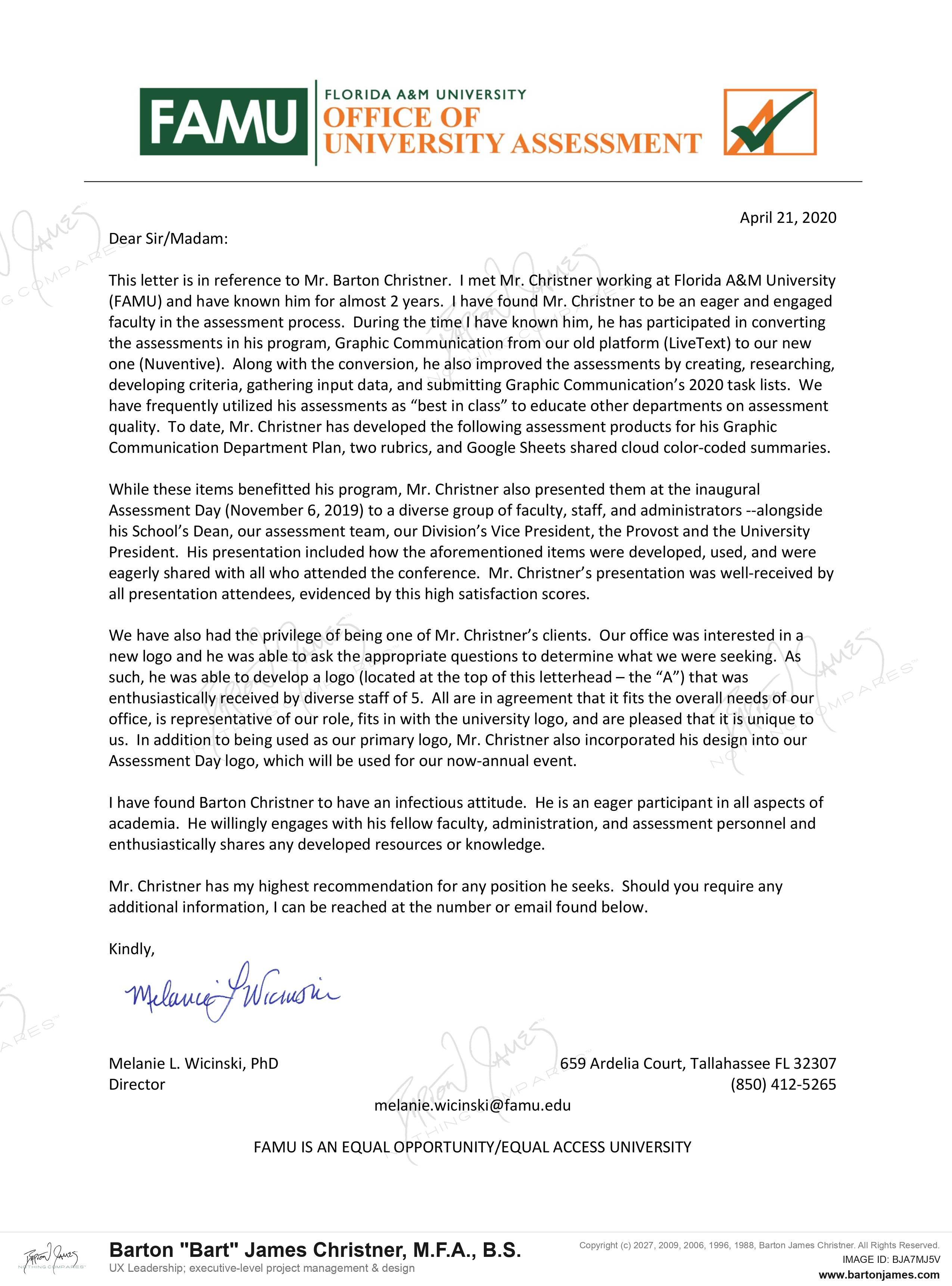 20200421 REFERENCE Melanie Wicinski LETTER