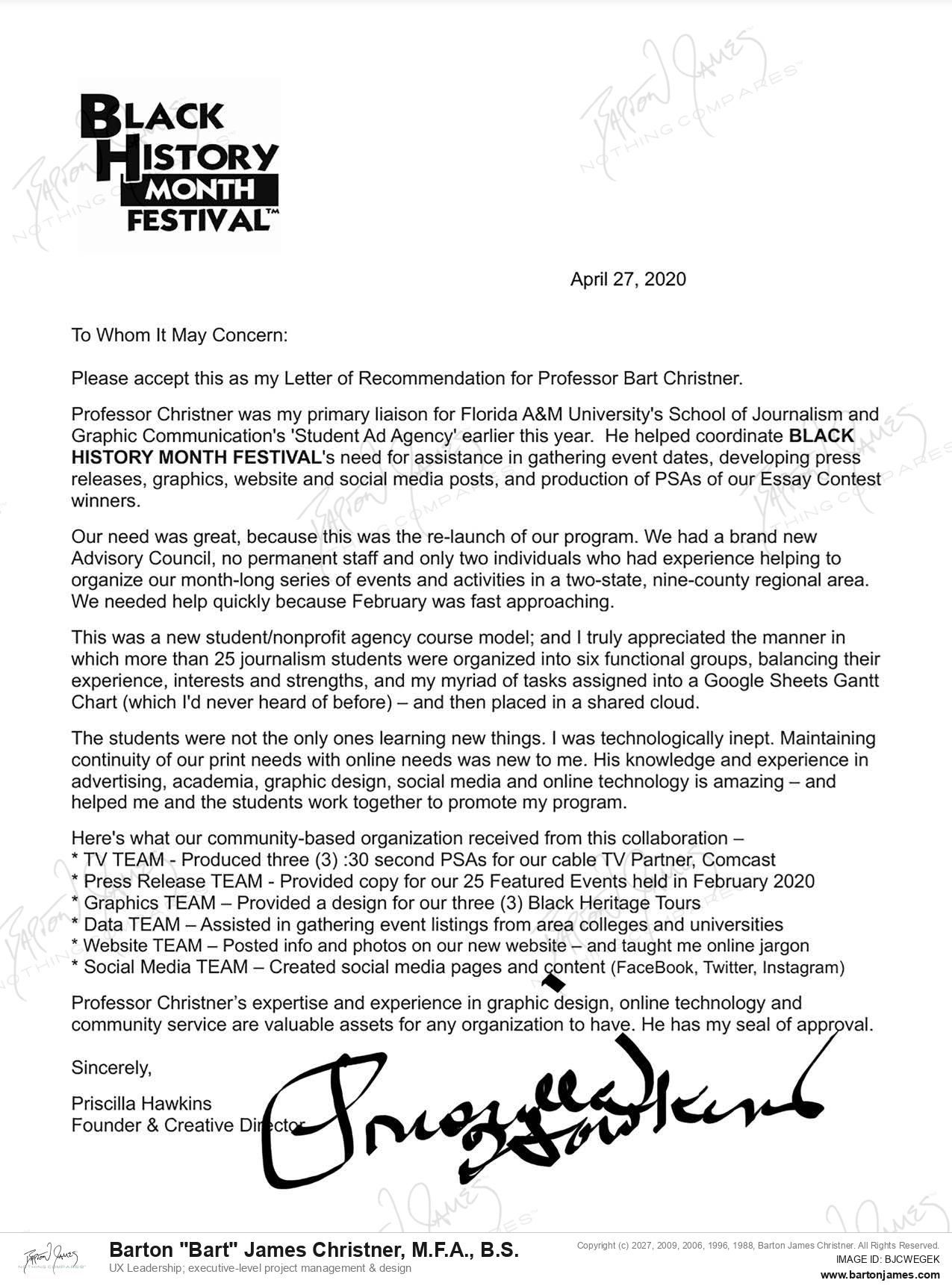 20200427 COMMEND Priscilla Hawkins LETTER