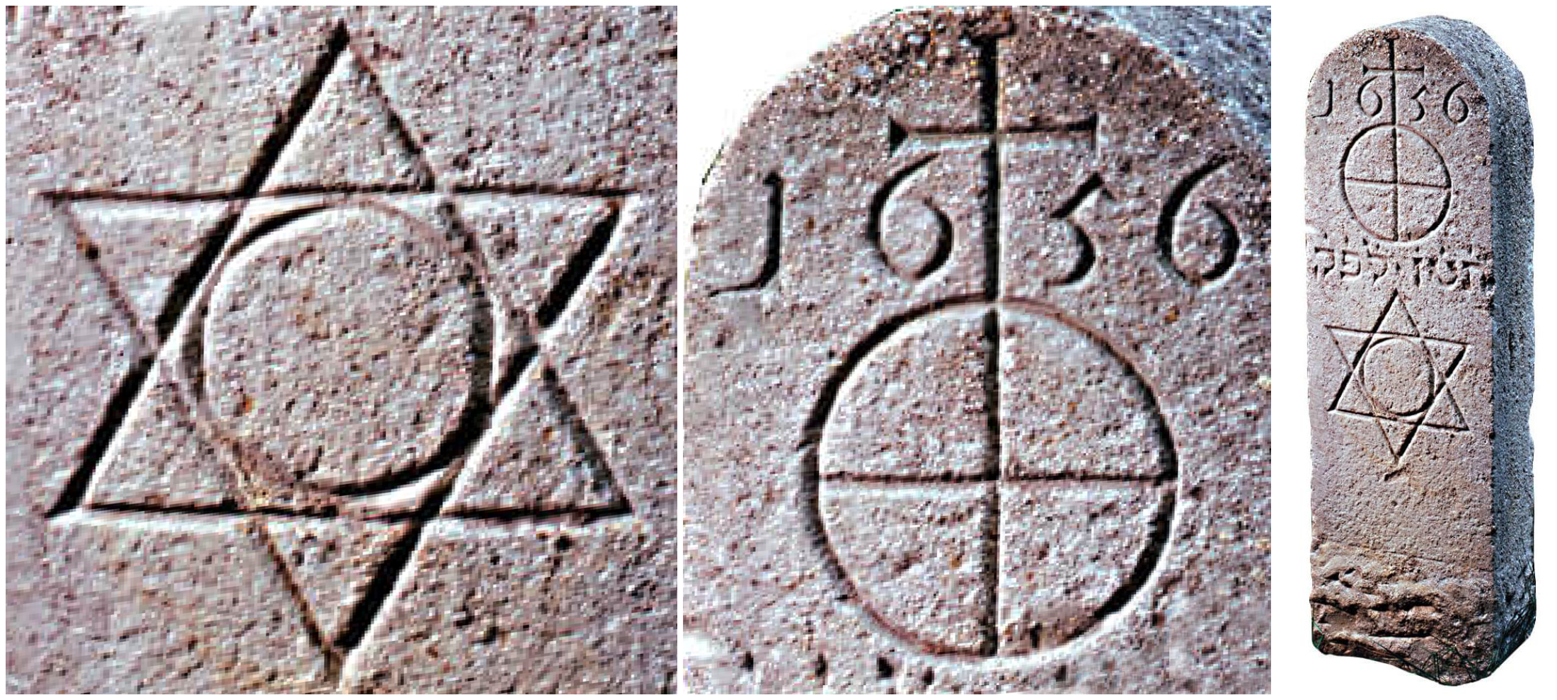 1636 AD AUSTRIA RELIGIOUS IDENTIFIER BORDER STONE
