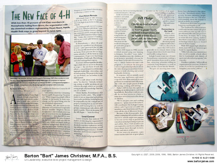 20041101 OMALLEY New Face Of4H MAGAZINE