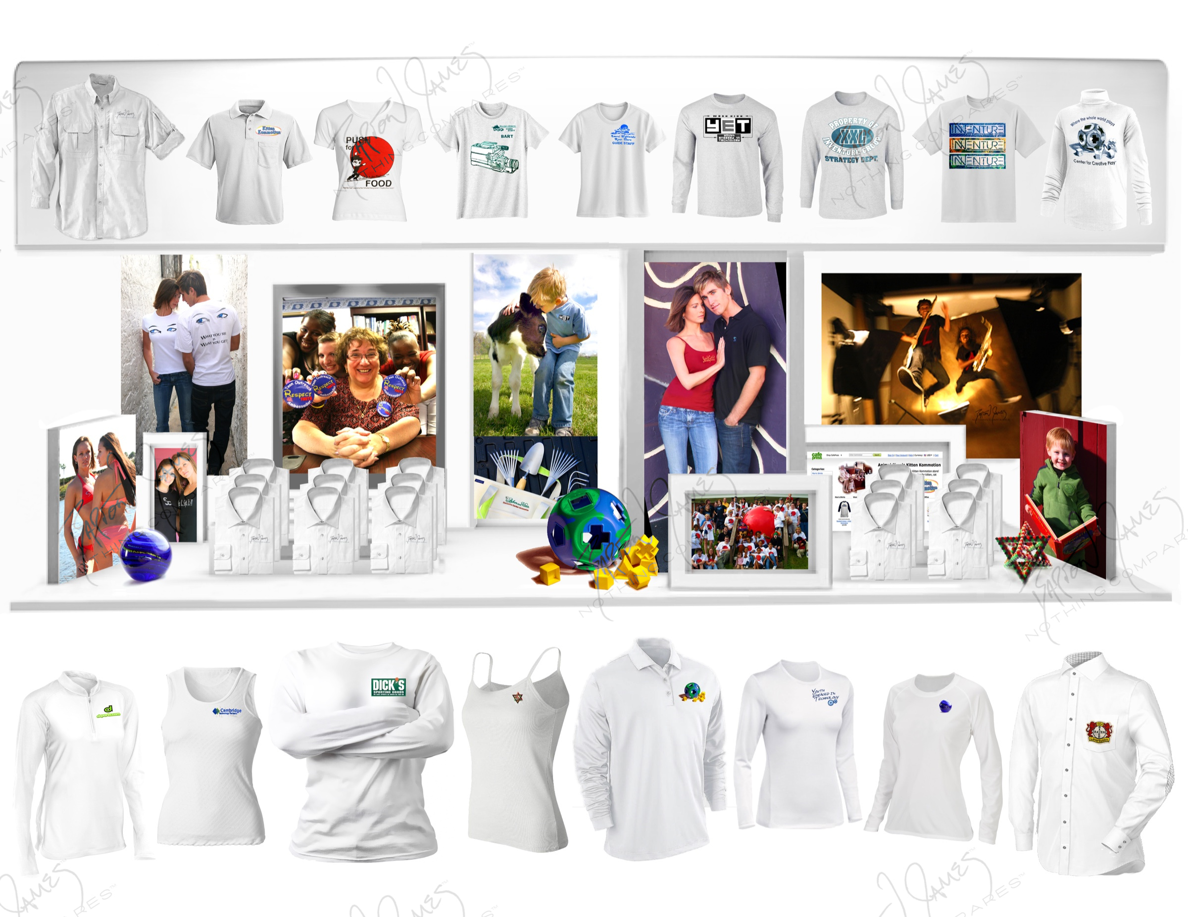 D5 Apparel: a collage of the work in this chapter