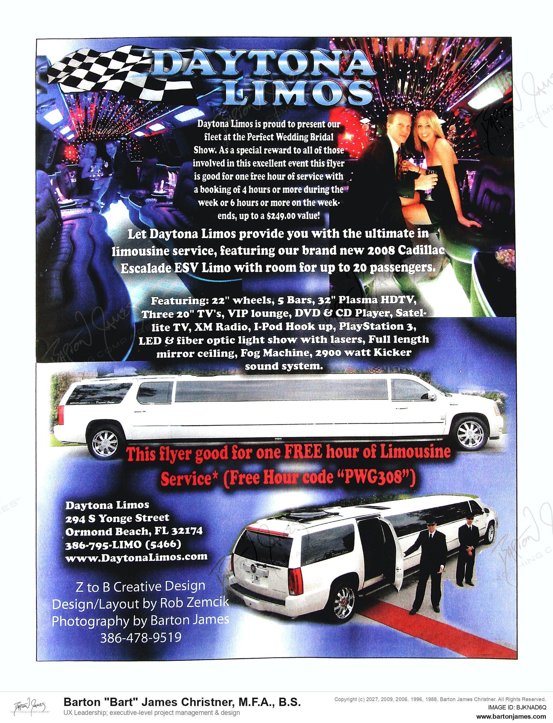 20080907 ZEMCIK Free Hour Limo Ride FLYER
