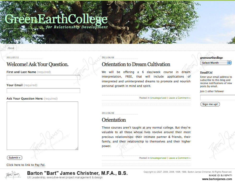 20110615 BROWN Green Earth College INTERFACE