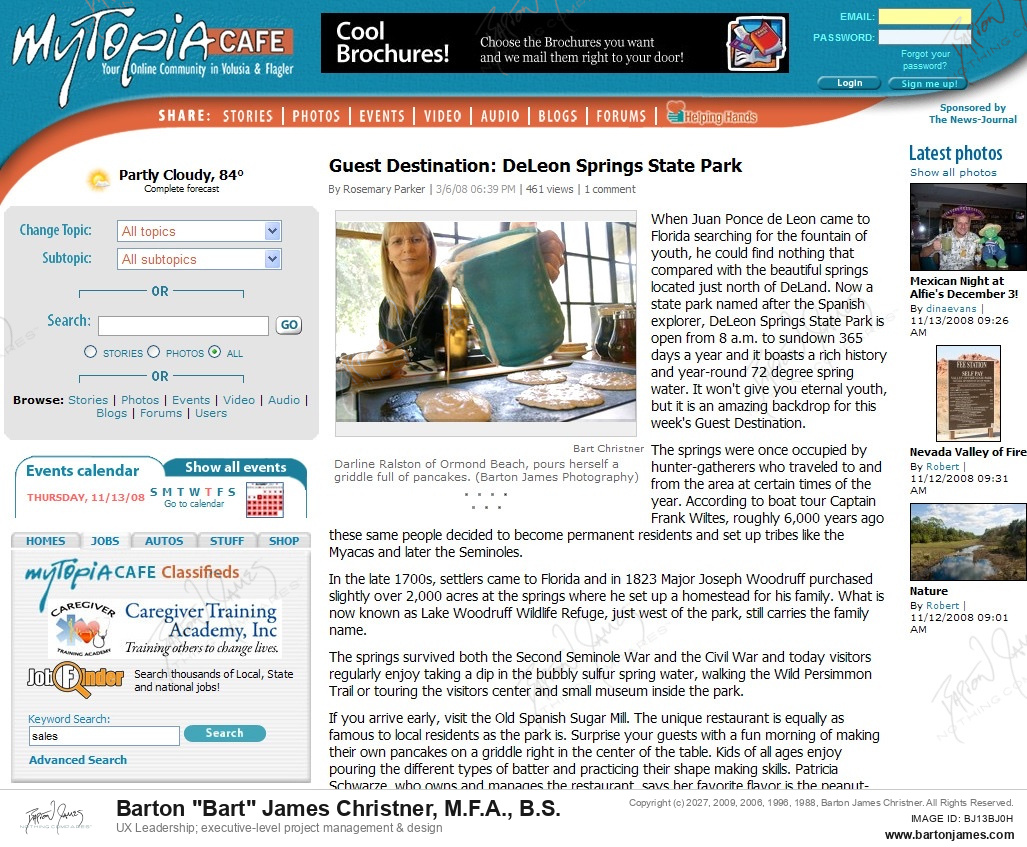 20080306 PARKER De Leon Springs MAGAZINEONLINE