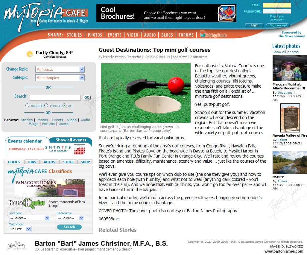 20081003 FERRIER Top Mini Golf Course MAGAZINEONLINE