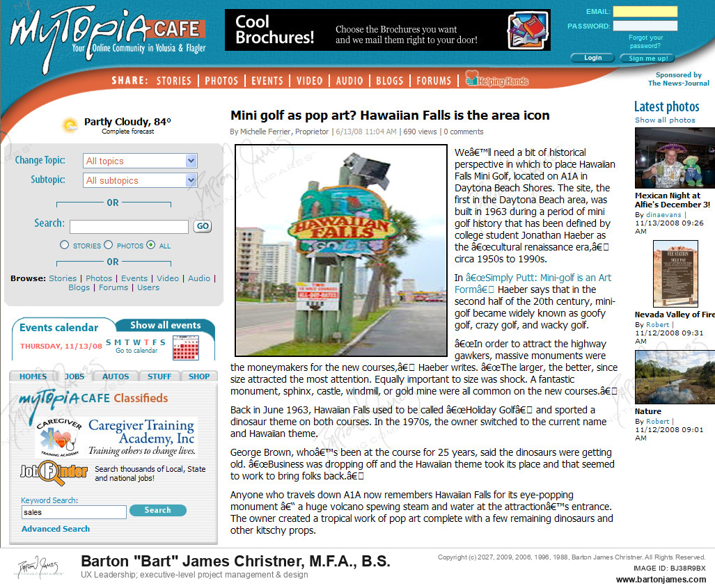 20080603 FERRIER Pop Art Hawaiian Falls MAGAZINE