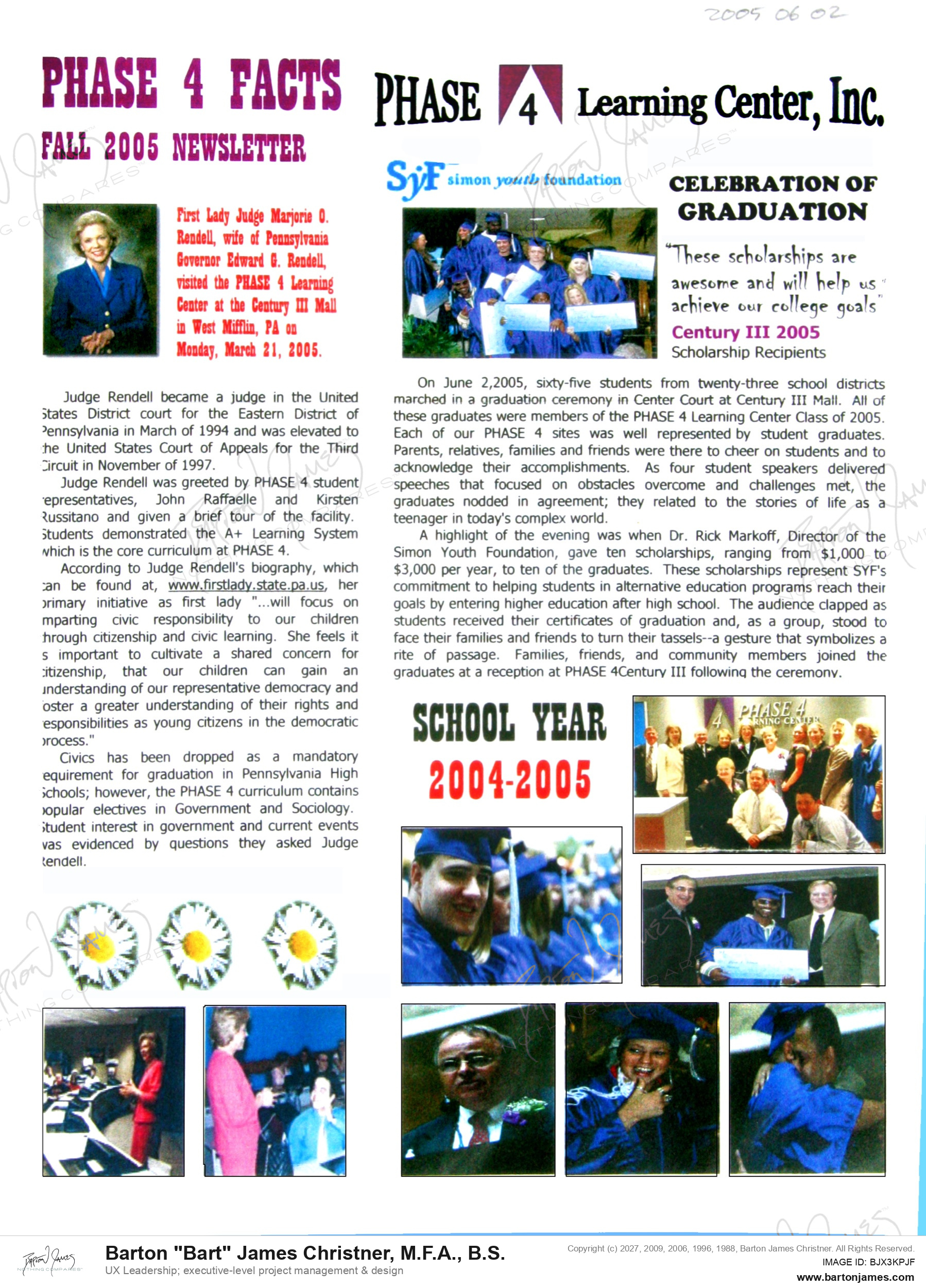 20050602 SUICAREED Judge Rendell2005 NEWSLETTER