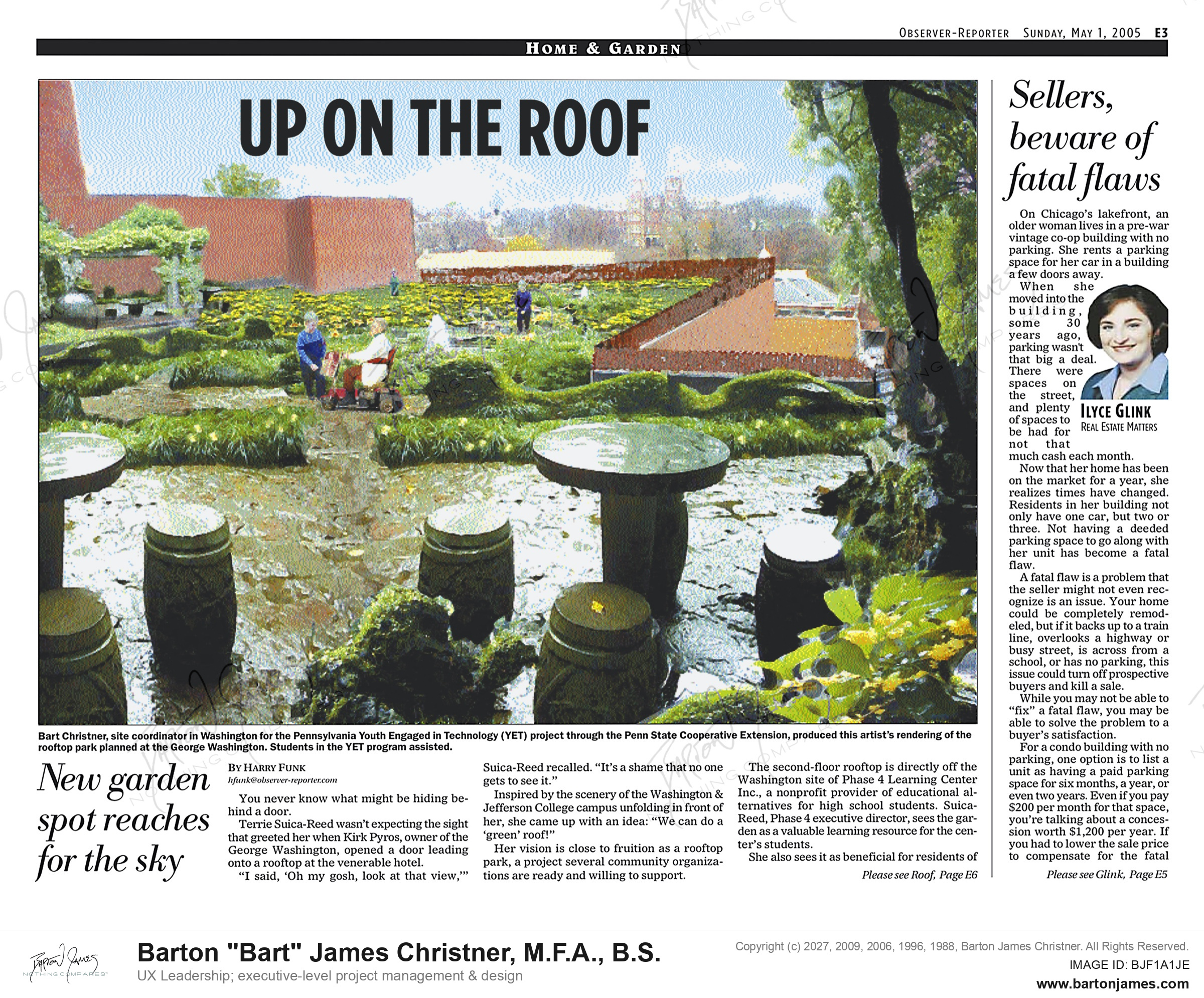 20050501 FUNK Up On The Roof NEWSPAPER