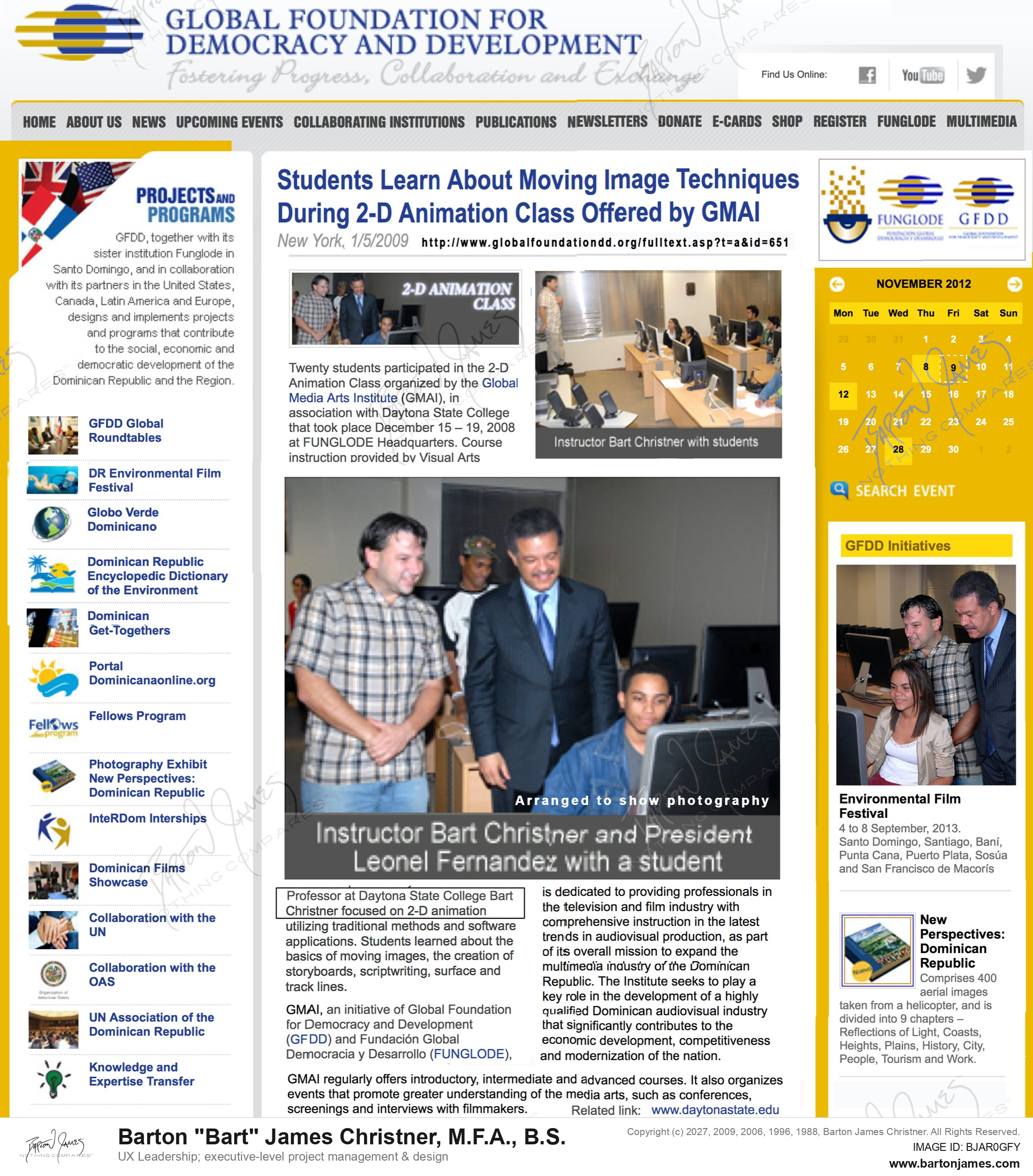 20090105 SHARPLES Leonel Fernandez PRESSRELEASE