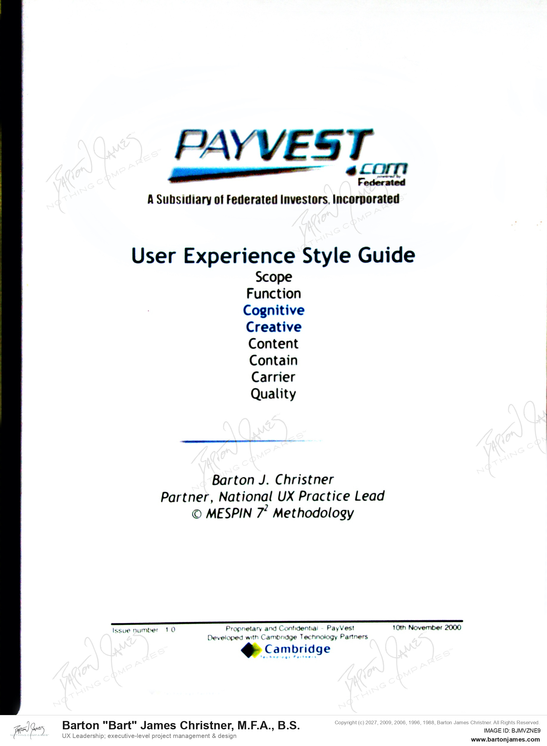 20001110 POUYAT UXStyle Guide RESEARCH