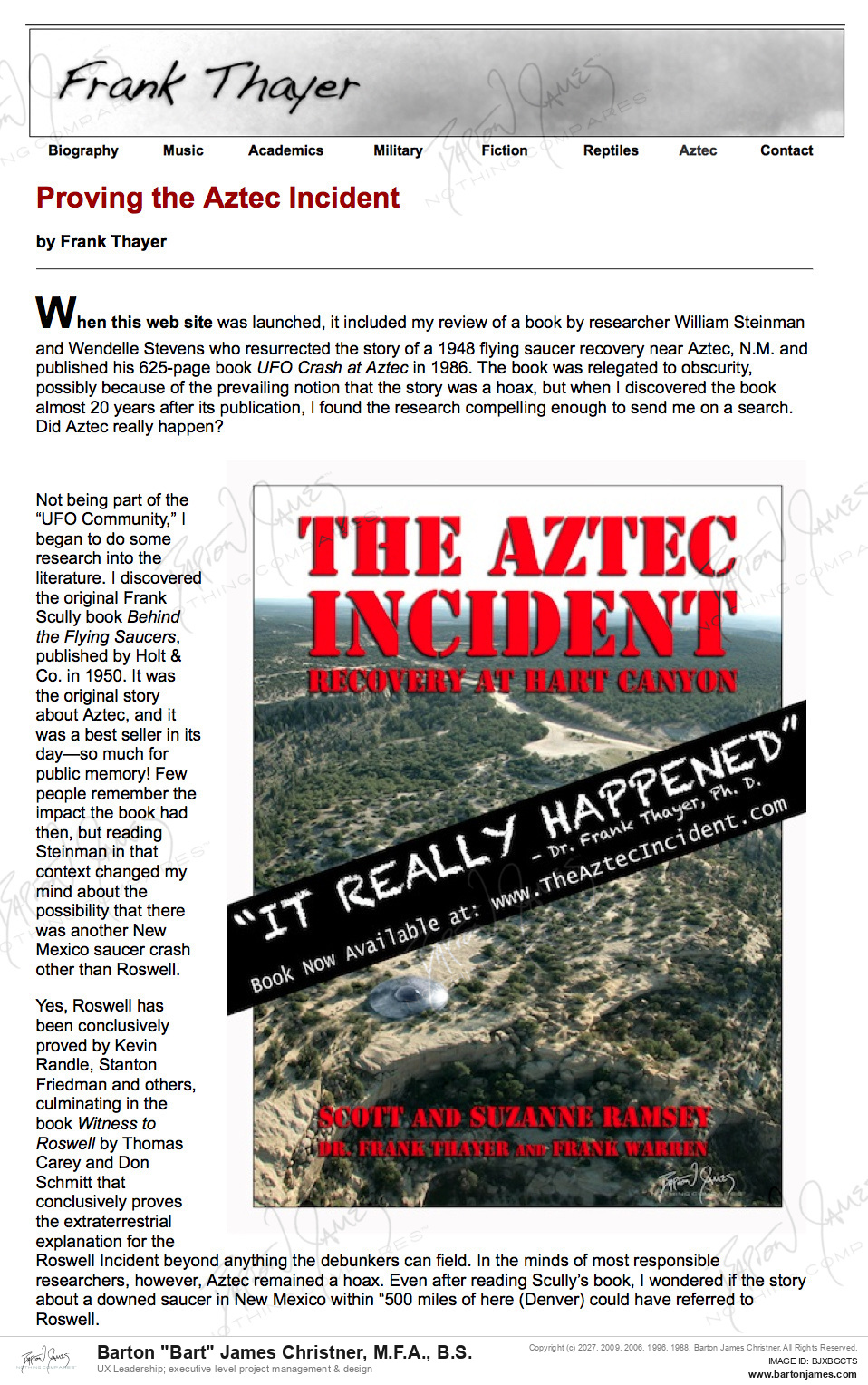20120423 THAYER Proving Aztec SOCIALMEDIA